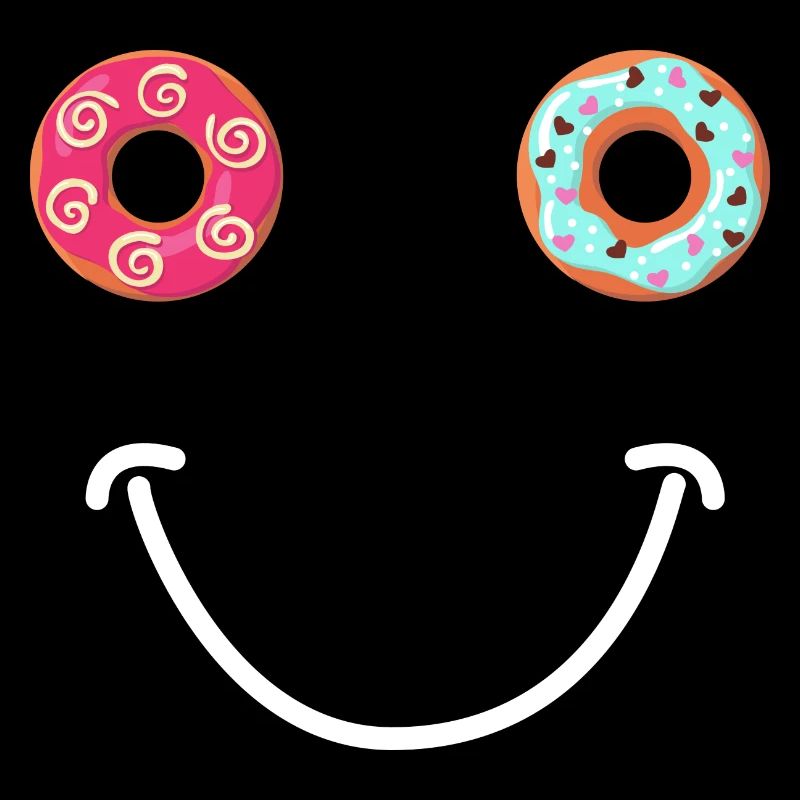 Donut Glückliches Gesicht