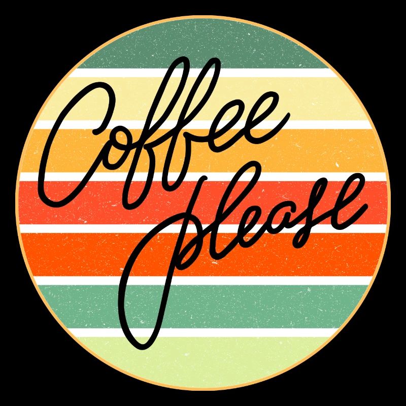 Café s’il vous plaît rétro coucher de soleil