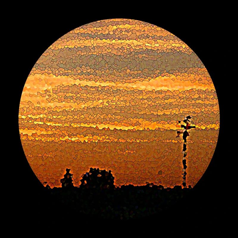 Le ciel d'or en été