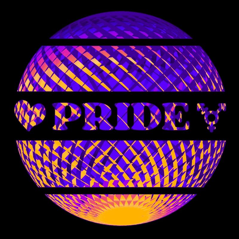 Boule disco colorée Pride
