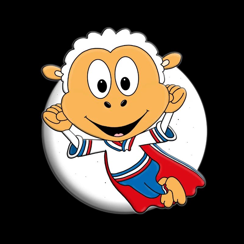 SUPERHELD - SCHAF - MOND - TIER - TIERISCH
