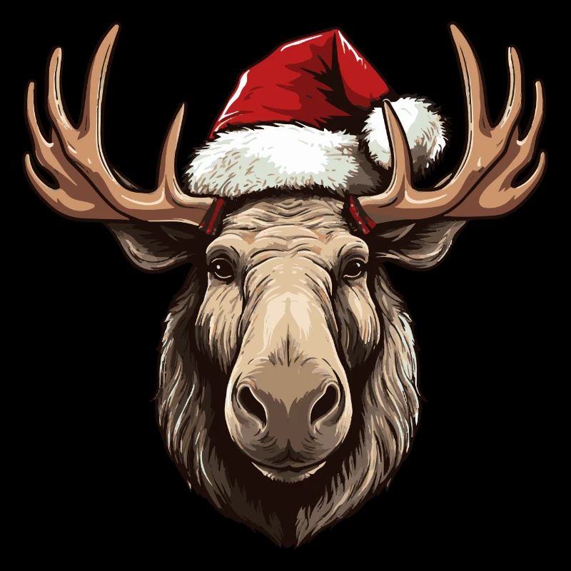 Noël de Noël à la tête d’orignal