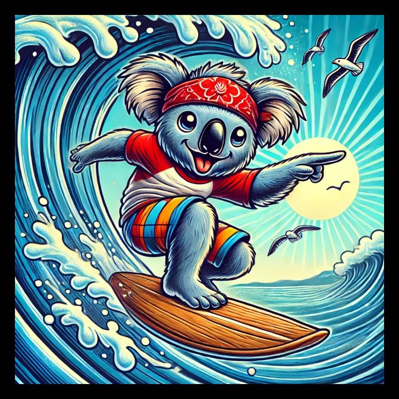 Surfen wie ein Koala: Wellen, Sonne und Spaß!