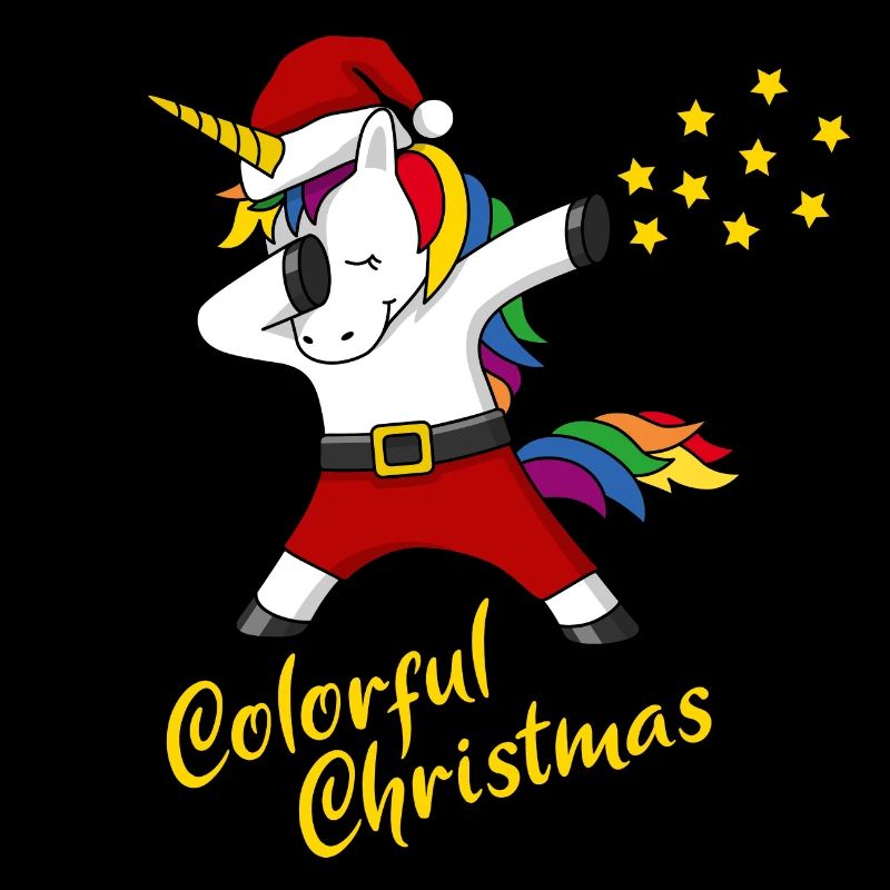Weihnachten Einhorn colorful Christmas Geschenk