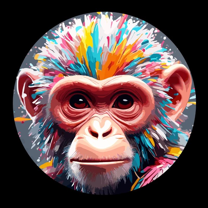 Affe / Tier / Zoo / Schimpanse / Wild / Comic