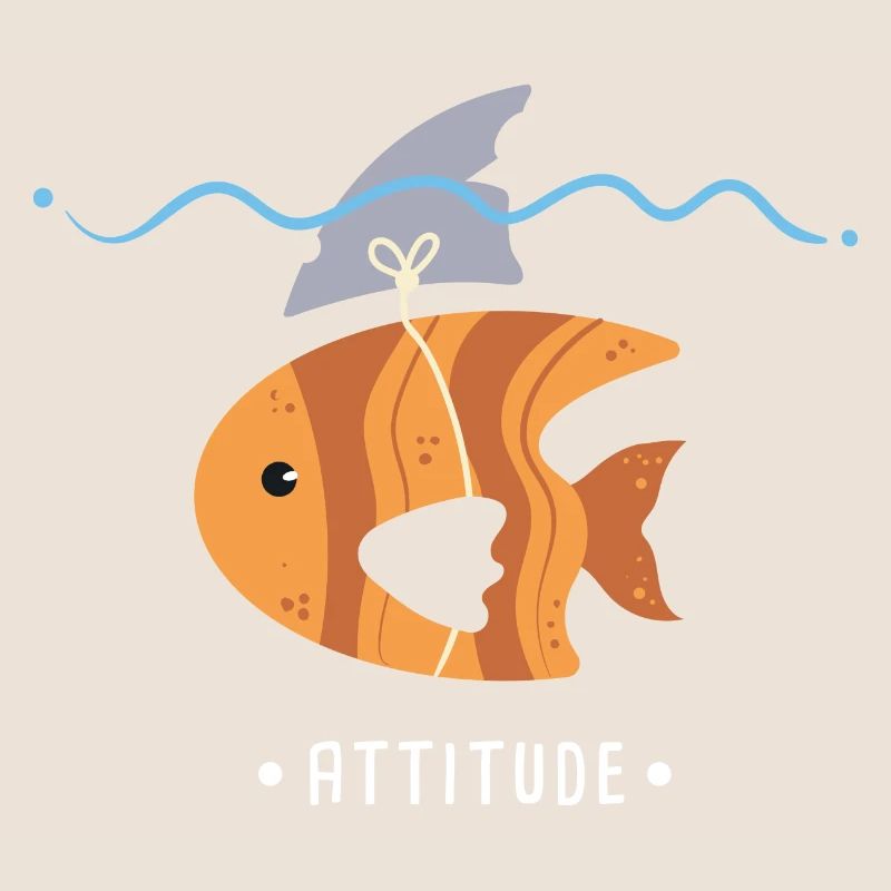 Sassy Sarcastic Cute Shark Fin Fish