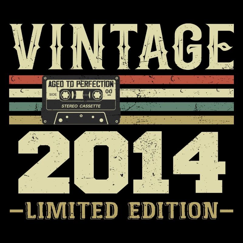 Vintage 2014 Retro Birthday Gift 2014