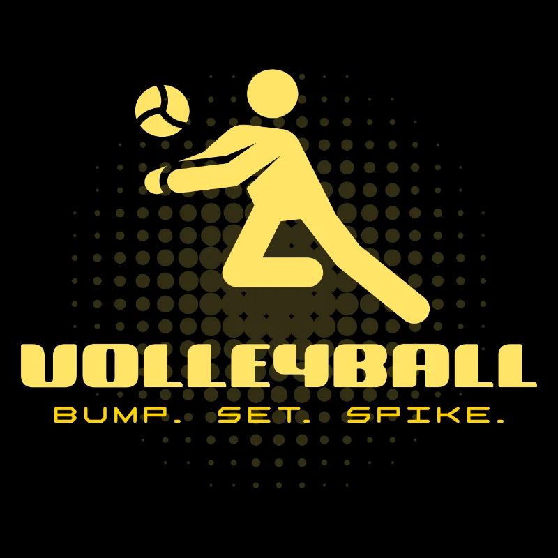 Logo de dragage de volley-ball