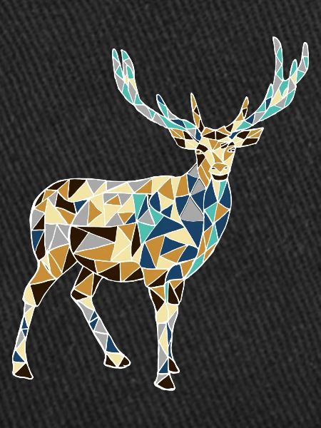 cerfs jaune et bleu