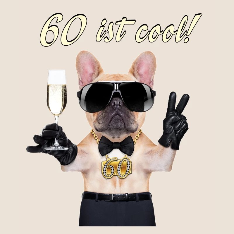 NEU Geburstags Mops 60 ist cool Geschenk
