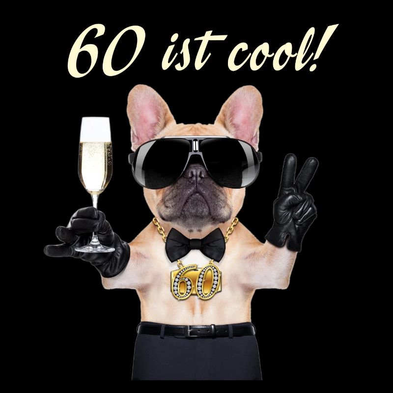 NEU Geburstags Mops 60 ist cool Geschenk
