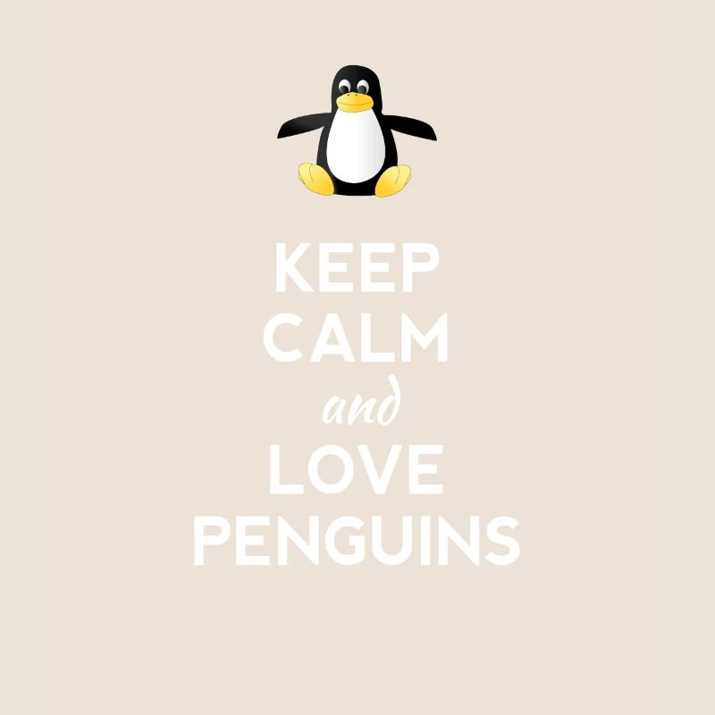 keep calm love pingouin Linux nerd ordinateur cpu lo