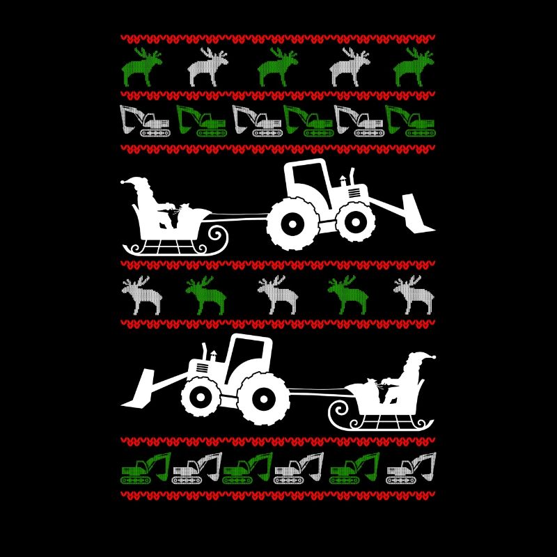excavator ugly christmas
