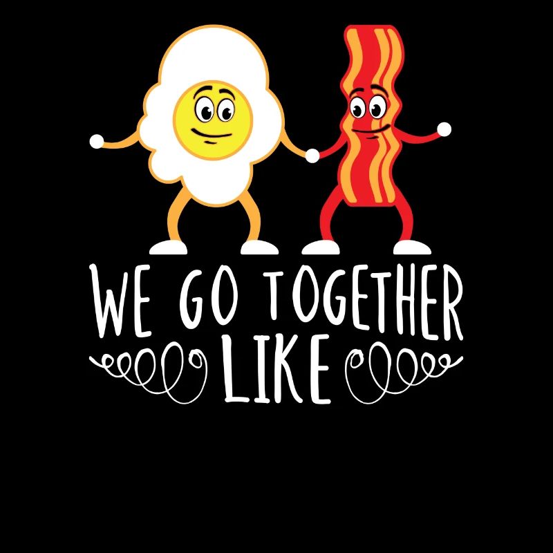 Nous allons ensemble comme des oeufs et du bacon Saint-Valentin