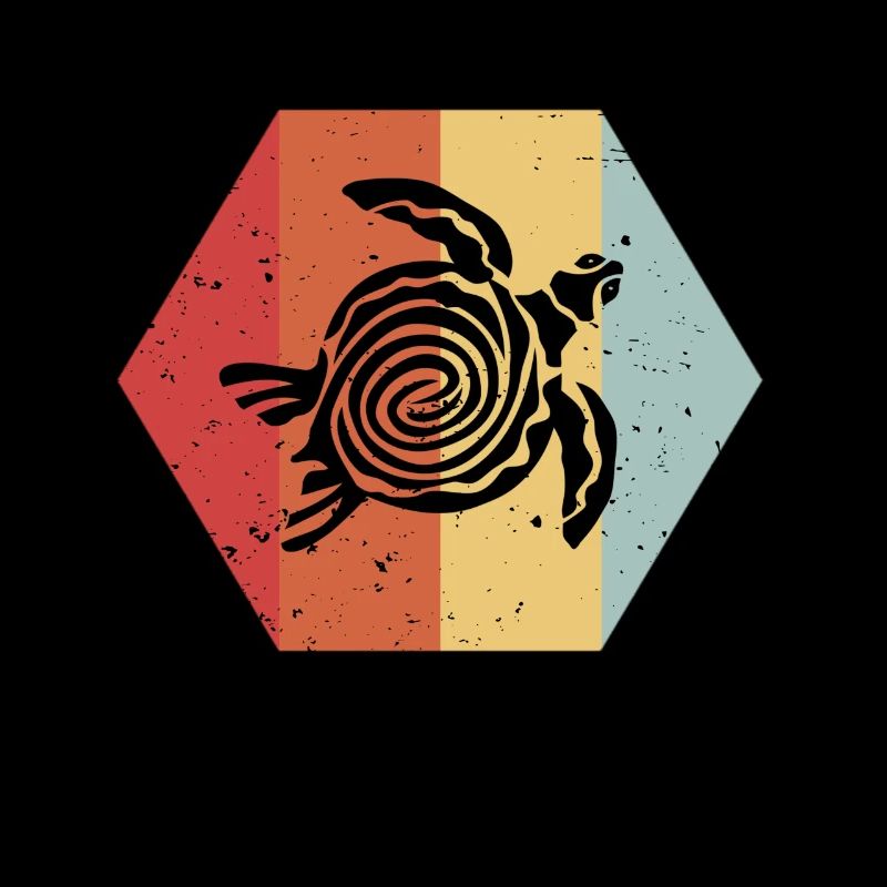 Turtle Vintage - Retro Colored Gift