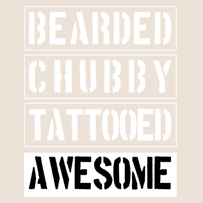 Bearded Chubby Tattooed Awesome