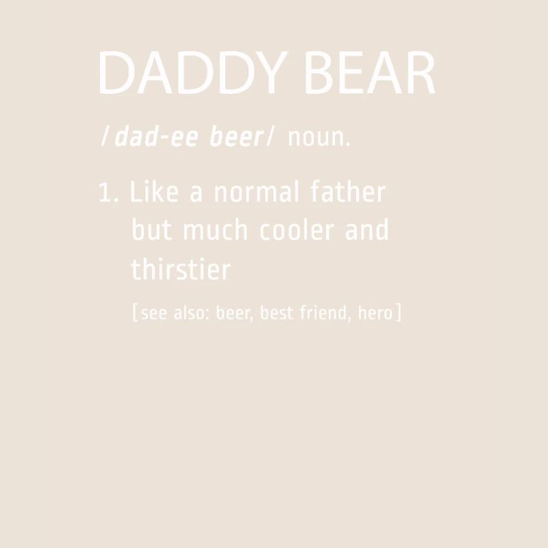 Definition bear fun father birthday gift daddy
