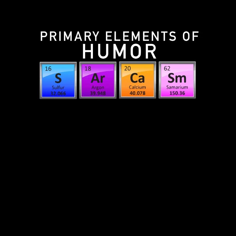 Sarcasme - Éléments de la chimie de l'humour Nerd drôle