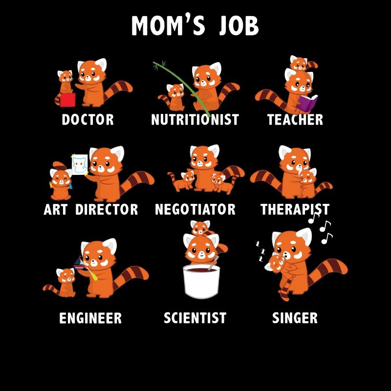 Panda rouge - Ours de chat - Maman - Maman