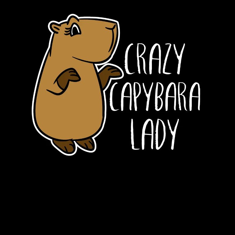 Crazy Capybara Lady T-shirt Rongeur Capibara mignon
