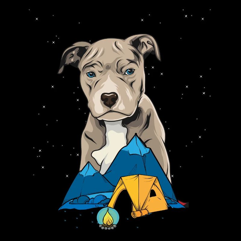 Pit Bull Terrier Pitbull Camping Zelten Geschenk