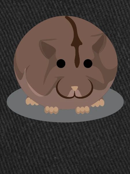 Brown chubby hamster