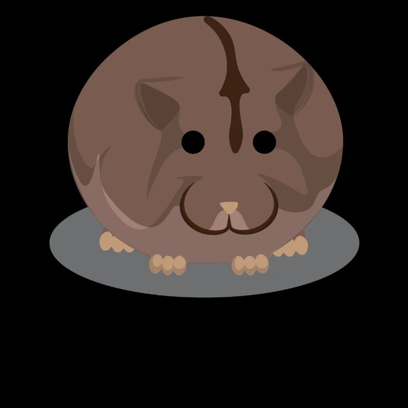 Brown chubby hamster