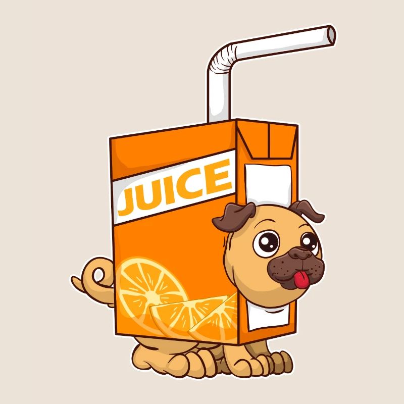 Chien chiot mignon et drôle de jus obsédé
