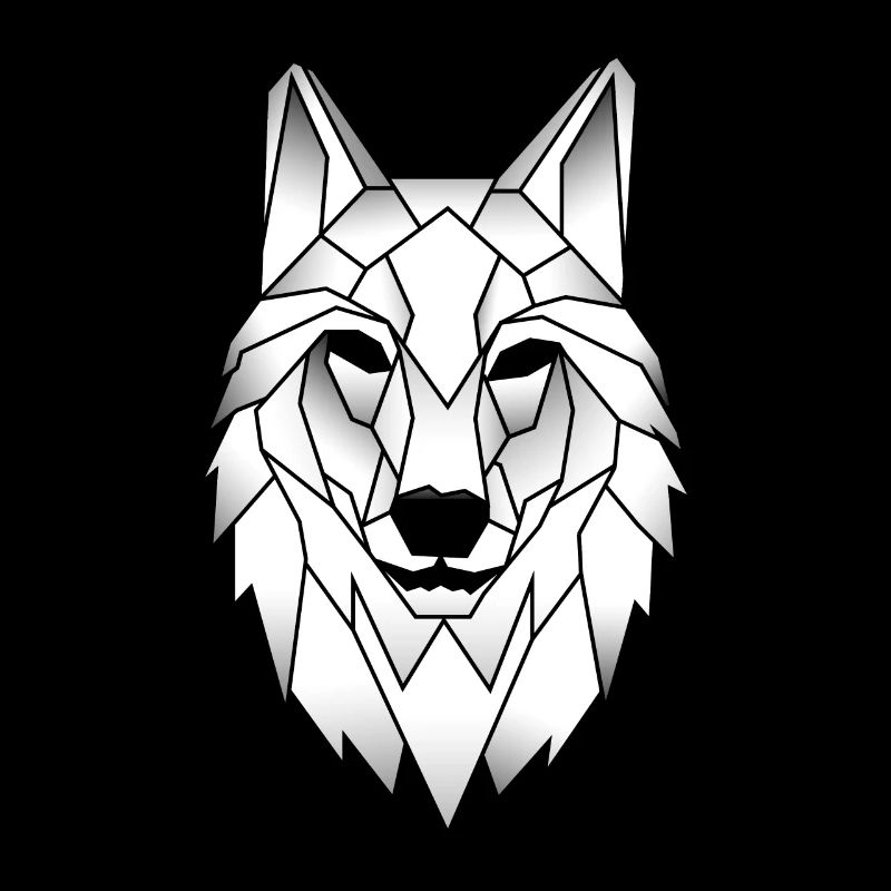 Cadeau de loups de tatouage effet polygone Wolf