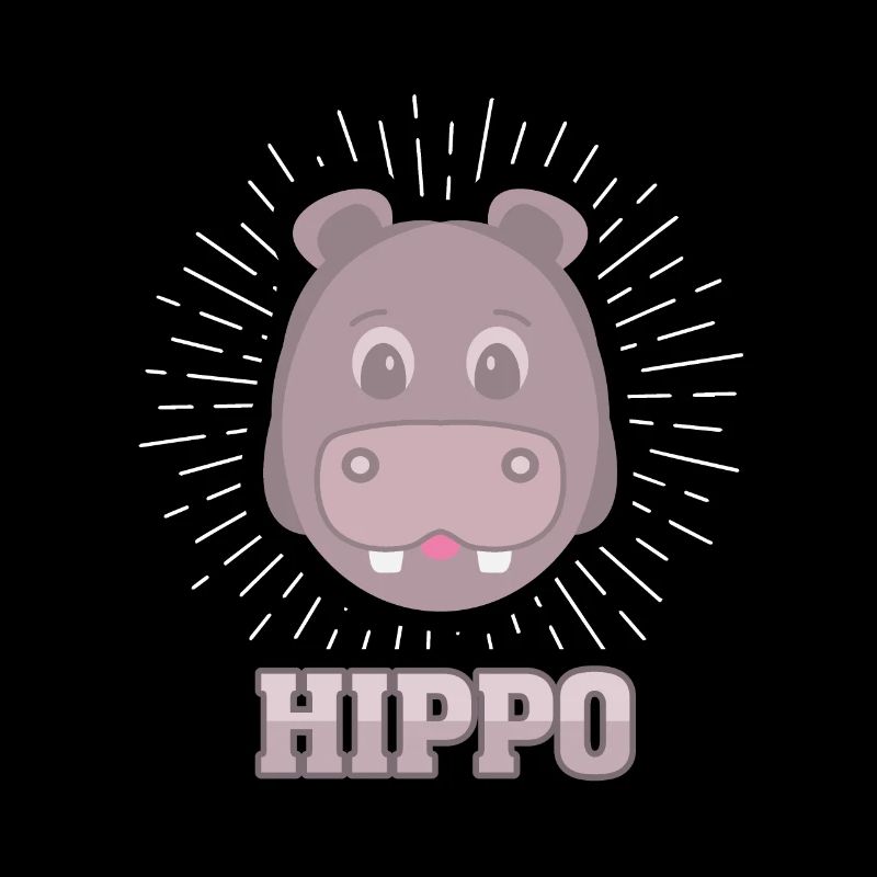 Hippo Nilpferd Geschenk Lieblingstier Afrika Fluss