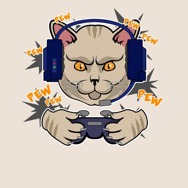 Cadeau de geek de jeu vidéo de jeu de chat de coureur