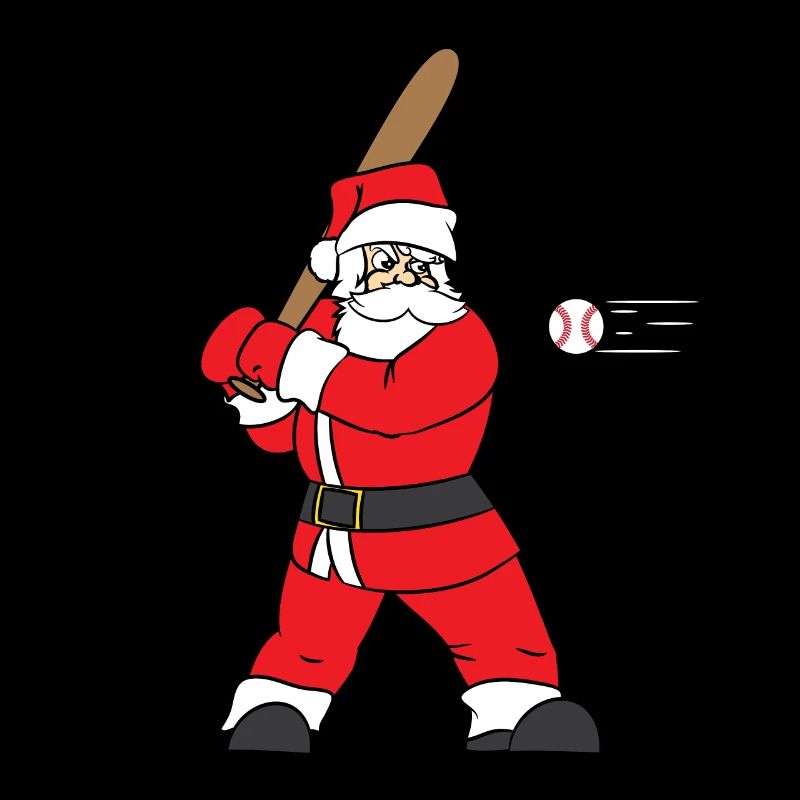 Tshirt "Baseball Santa Christmas". Cadeau parfait