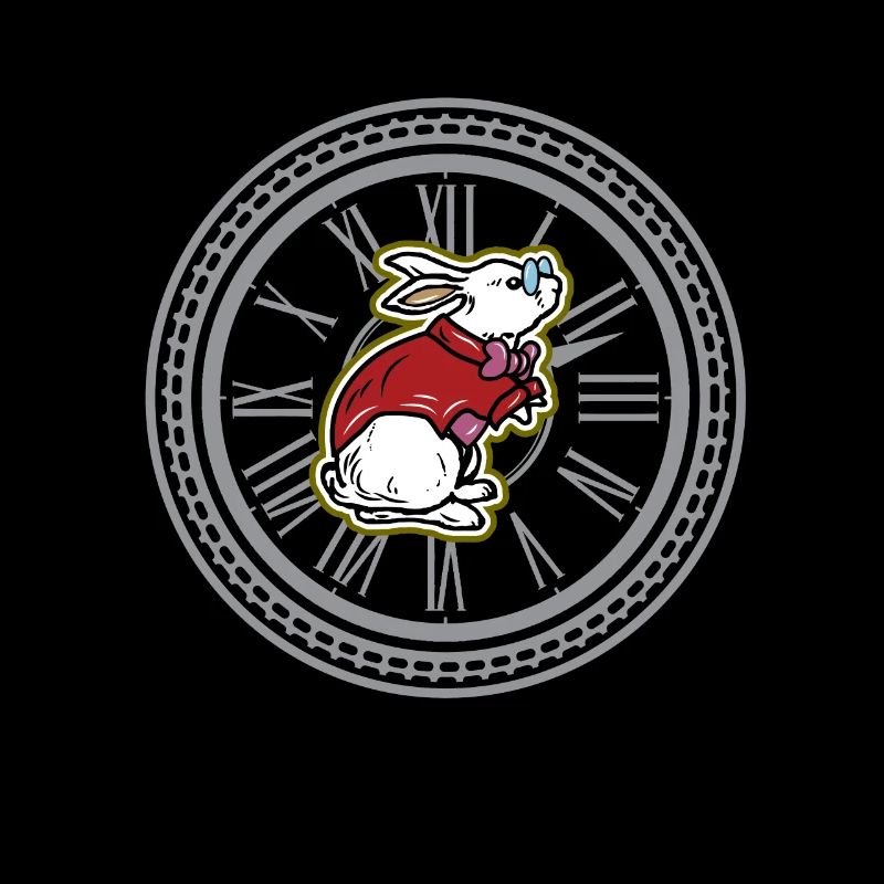 White Rabbit Vintage Clock Steampunk Gift