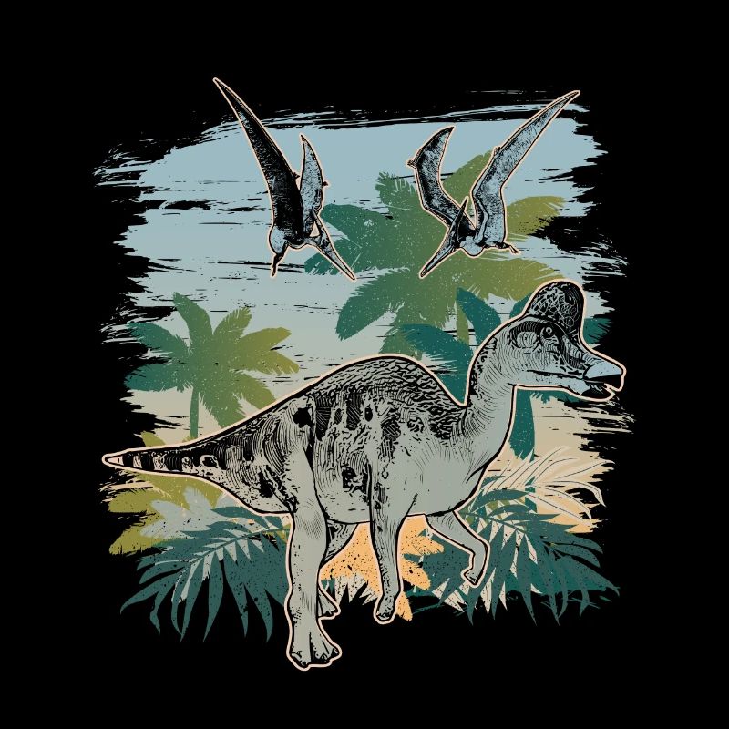 Hadrosaurus Dinosaurier der Urzeit Dinomotiv
