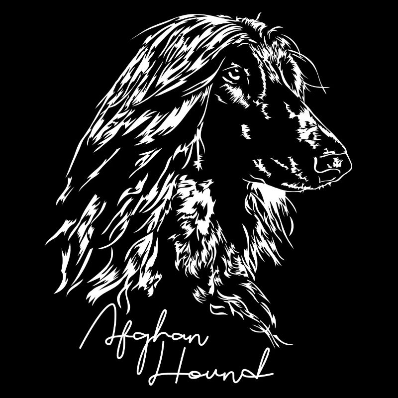 AFGHAN HOUND Hundeportrait Wilsigns Hund Geschenk