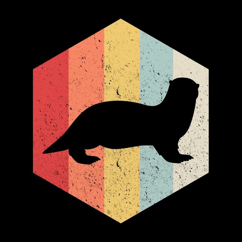 Otter Wassermarder Retro Cadeau