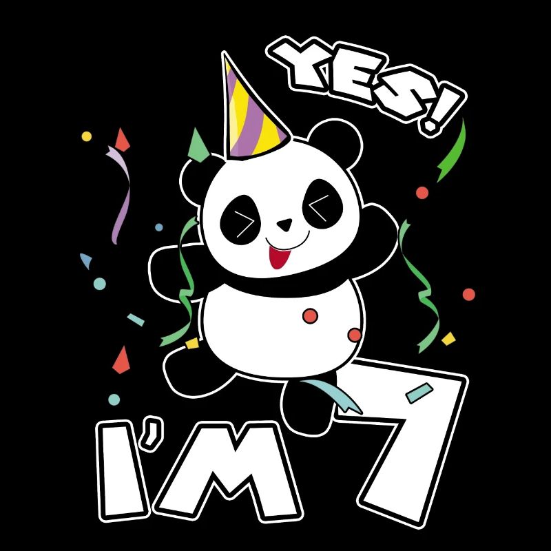 7. Geburtstag Panda Party Ich bin 7 Jahre Geschenk