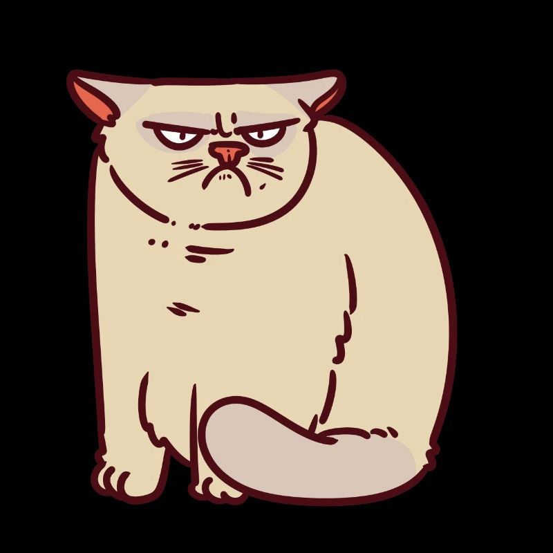 Lundi matin Chat agacé Démotivé Agacé