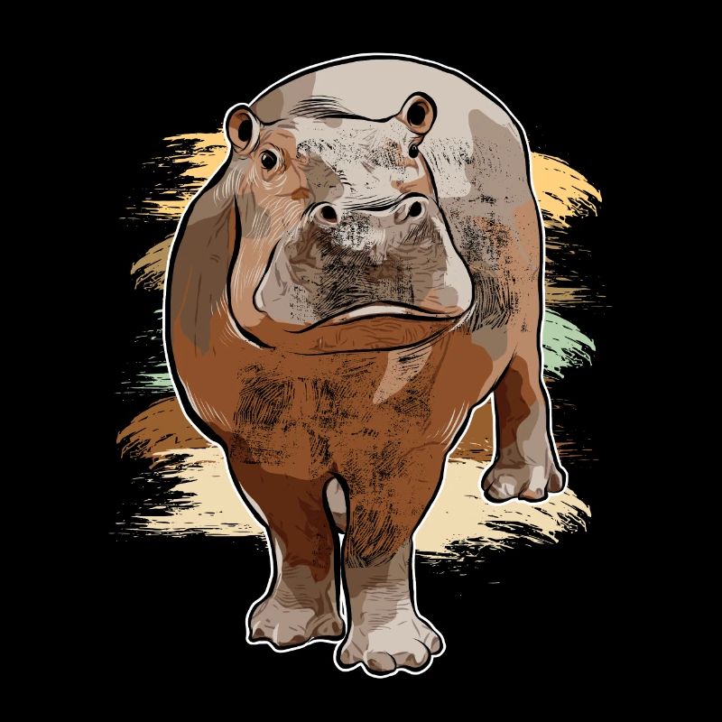 Hippo Nilpferd Afrika lustiger Tierblick
