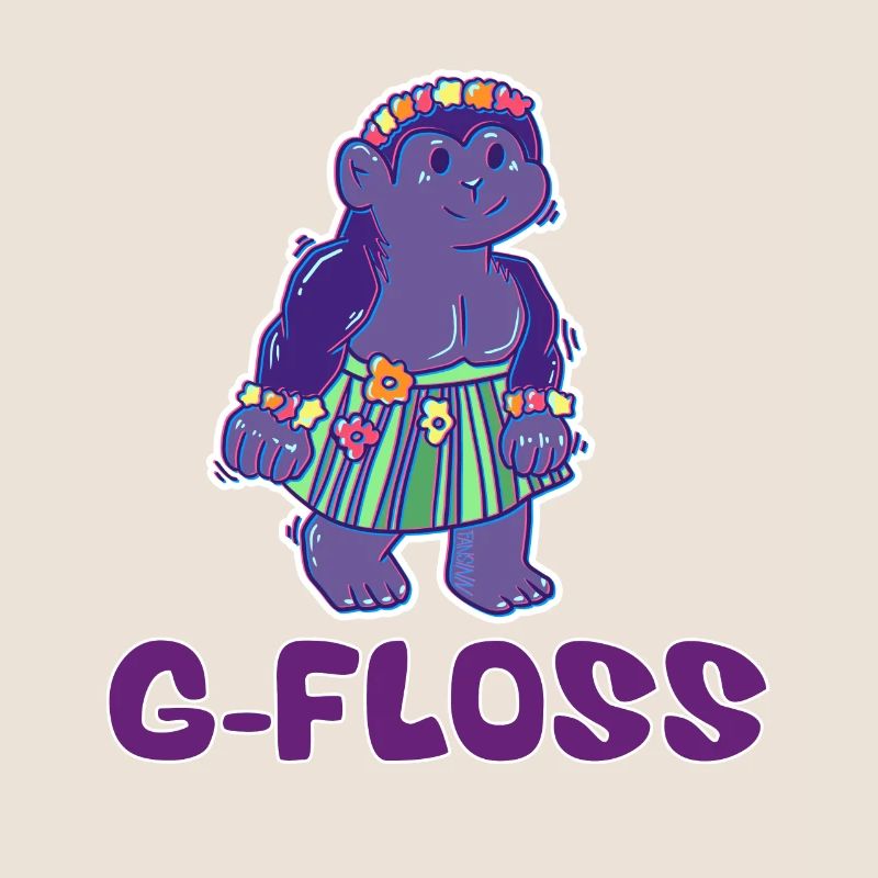 Gorilla Mädchen Floss Dance Dschungel Geschenk