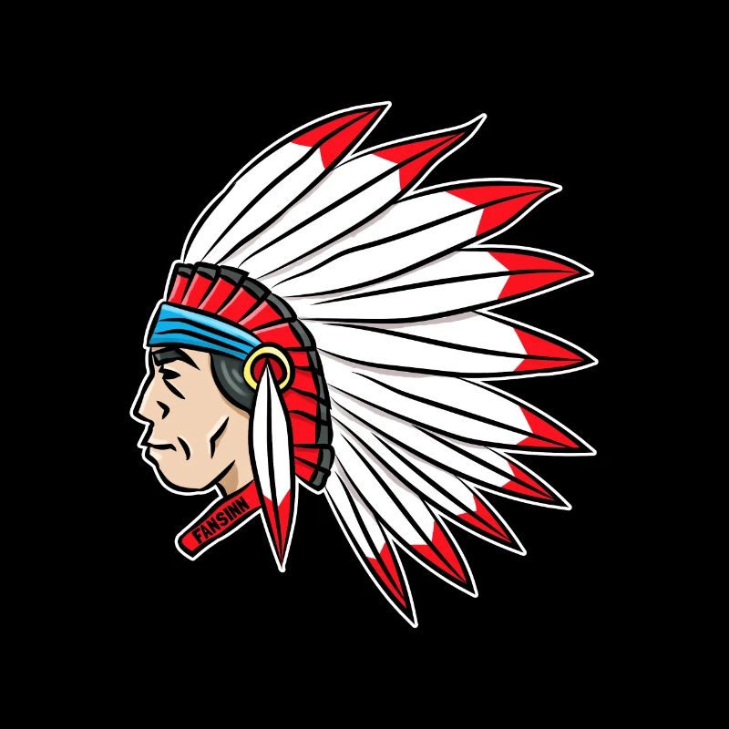 Indianer Häuptling Federschmuck Comic Geschenk