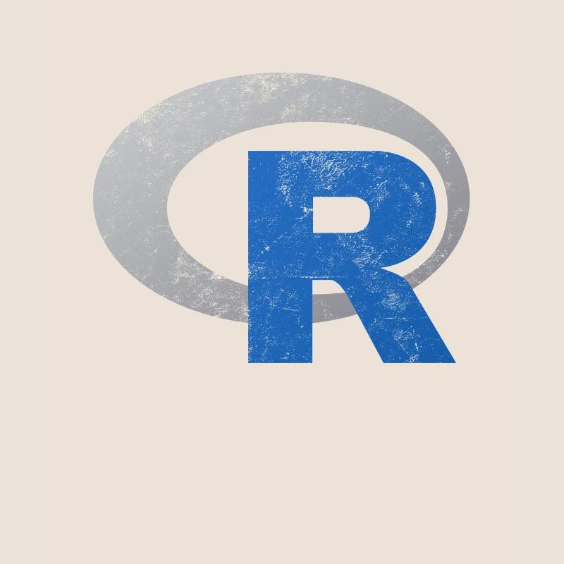 Programmation du logo R Design vieilli vieilli
