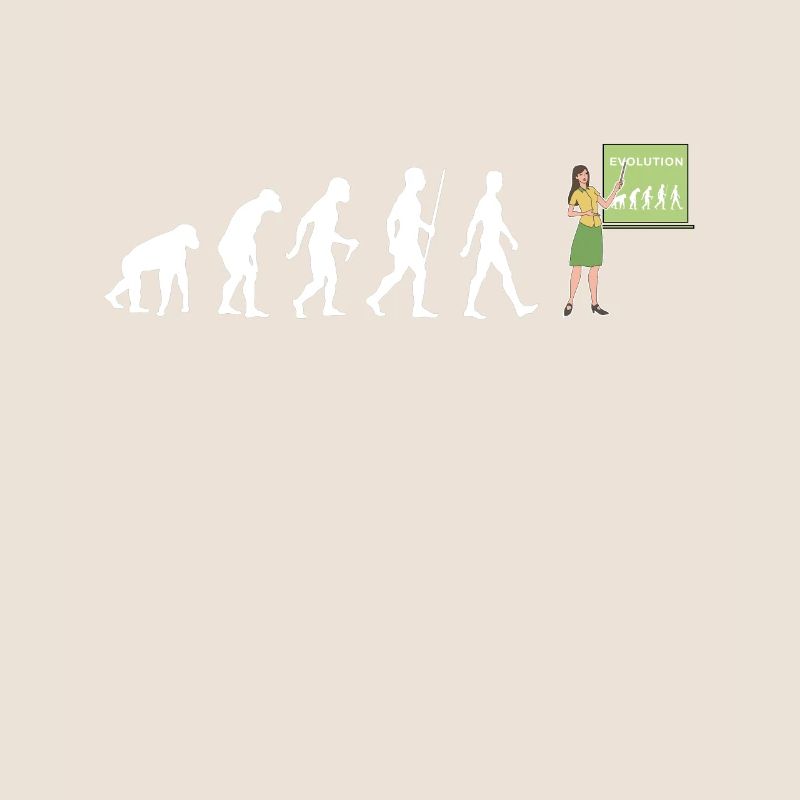 Lehrerin Evolution Lehramt Schule Lehrer Geschenk