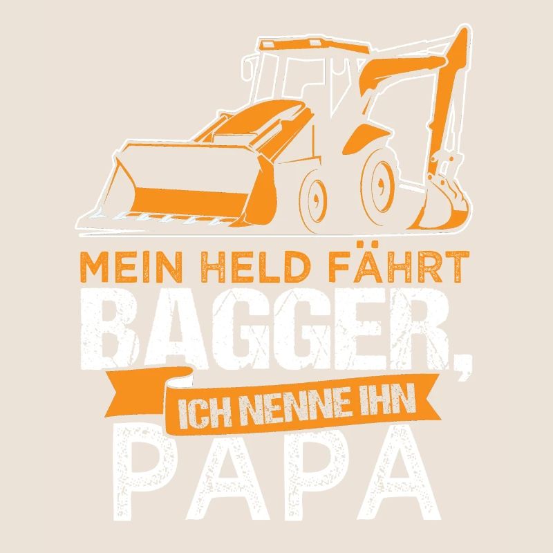 Excavator Construction Worker Builder Papa Father Gift