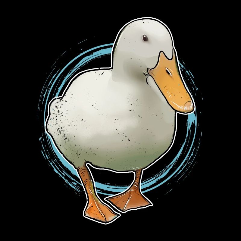 oie drôle avec oiseau