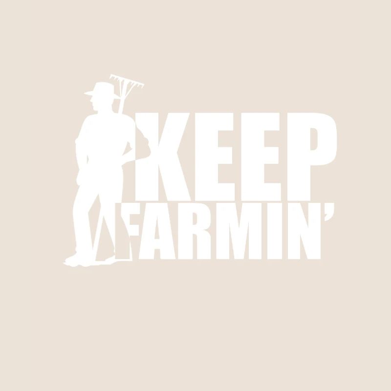 Keep farmin with rake - Bauer mit Harke