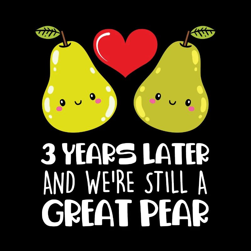 3. Hochzeitstag Geschenk Verheiratetes Paar Birne