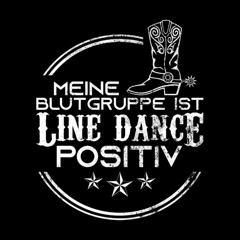 Blutgruppe Line Dance Positiv Spruch Geschenk