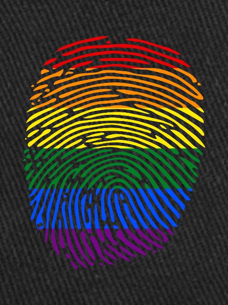 empreinte digitale arc-en-ciel
