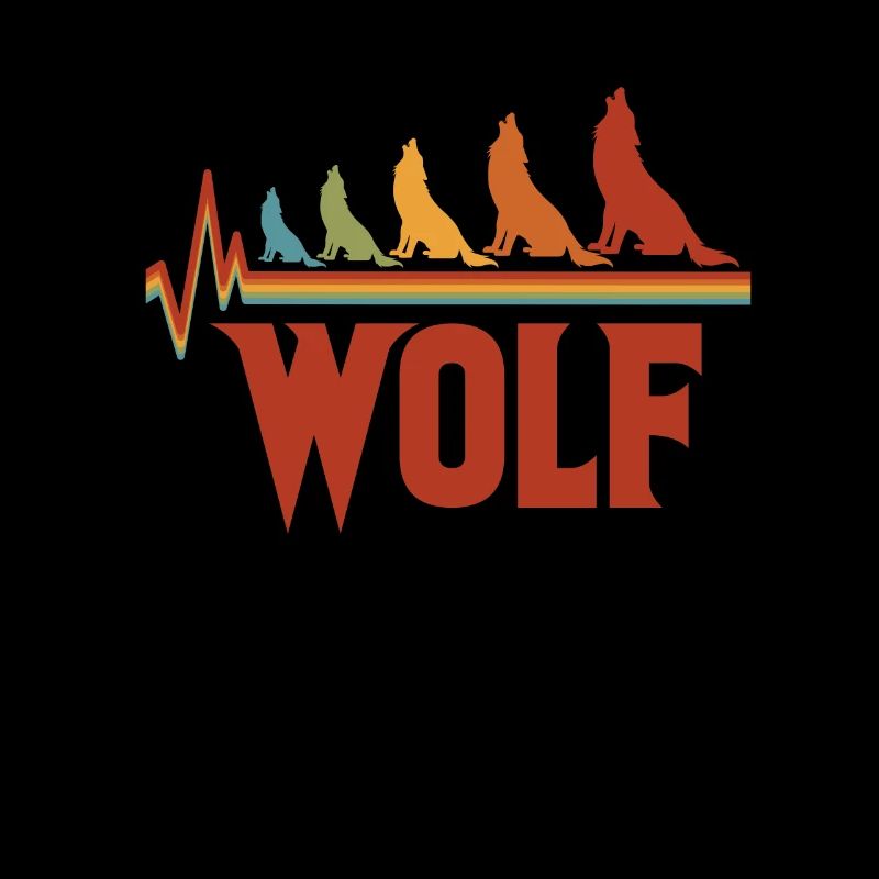 Wolf Herzschlag Wölfe Puls Wolfpack Geschenk